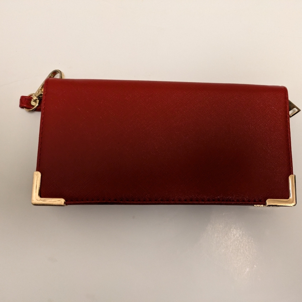 RED and Gold Zip Around Wallets